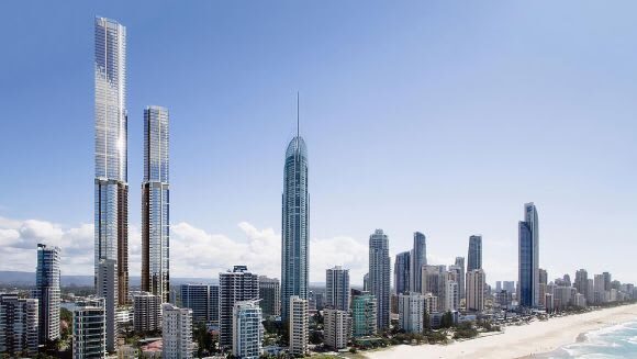 Queensland coastal city skyline